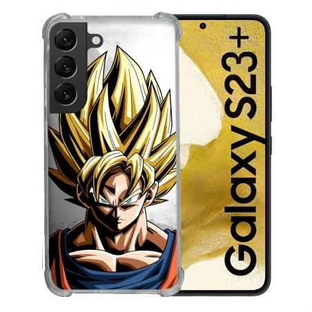 Coque Renforcée En Verre Trempé Pour Samsung Galaxy S23 Plus Manga Dragon Ball Sangoku Portrait