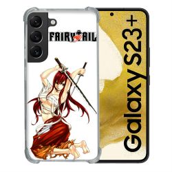 Coque Renforcée En Verre Trempé Pour Samsung Galaxy S23 Plus Manga Fairy Tail Erza