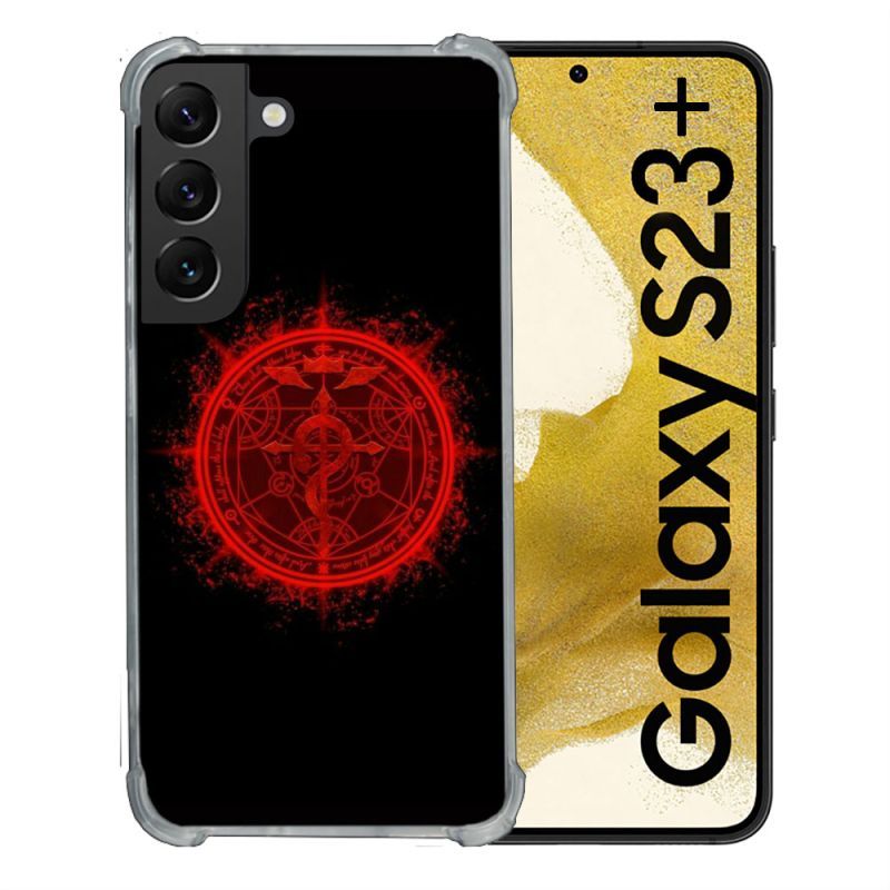 Coque Renforcée En Verre Trempé Pour Samsung Galaxy S23 Plus Manga Fullmetal Alchemist Logo