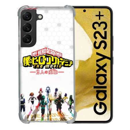 Coque Renforcée En Verre Trempé Pour Samsung Galaxy S23 Plus Manga My Hero Academia Blanc
