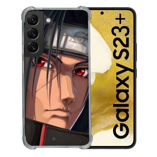 Coque Renforcée En Verre Trempé Pour Samsung Galaxy S23 Plus Manga Naruto Itachi Visage