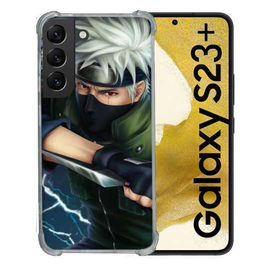Coque Renforcée En Verre Trempé Pour Samsung Galaxy S23 Plus Manga Naruto Kakashi
