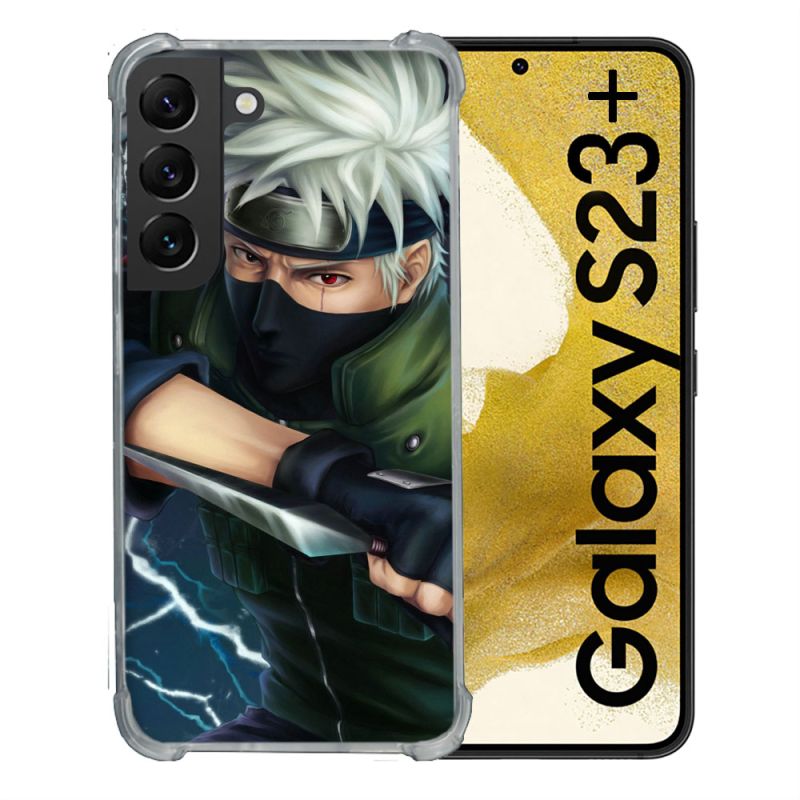 Coque Renforcée En Verre Trempé Pour Samsung Galaxy S23 Plus Manga Naruto Kakashi