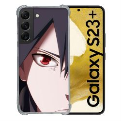 Coque Renforcée En Verre Trempé Pour Samsung Galaxy S23 Plus Manga Naruto Sasuke visage