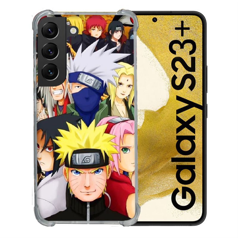 Coque Renforcée En Verre Trempé Pour Samsung Galaxy S23 Plus Manga Naruto Team