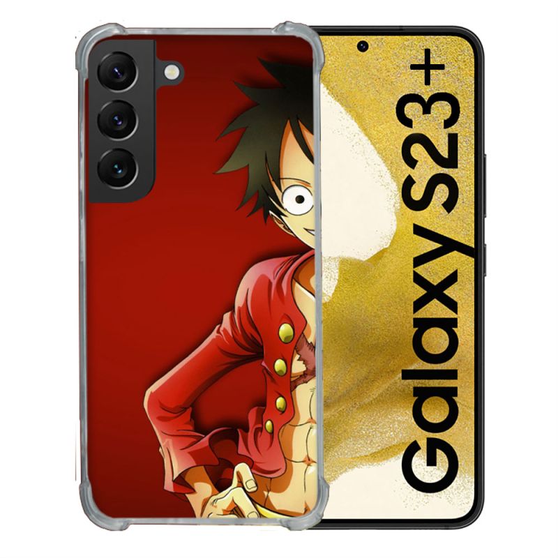Coque Renforcée En Verre Trempé Pour Samsung Galaxy S23 Plus Manga One Piece Luffy