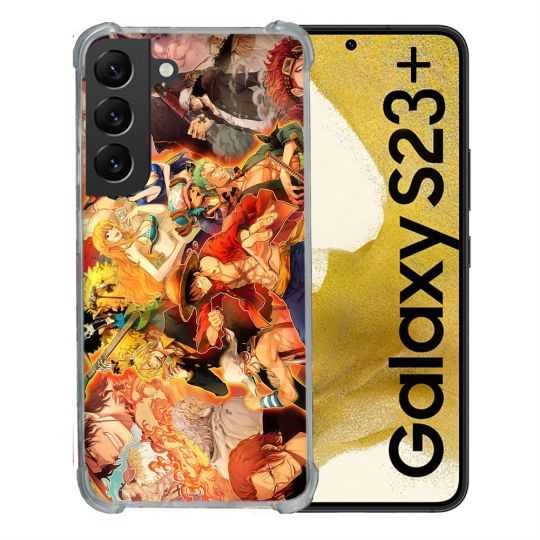 Coque Renforcée En Verre Trempé Pour Samsung Galaxy S23 Plus Manga One Piece Nakama