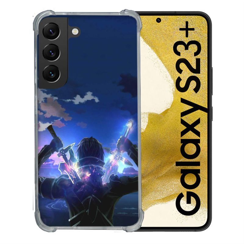 Coque Renforcée En Verre Trempé Pour Samsung Galaxy S23 Plus Manga SAO sword Art Online Epee