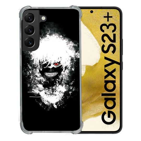 Coque Renforcée En Verre Trempé Pour Samsung Galaxy S23 Plus Manga Tokyo Ghoul Kaneki Tag