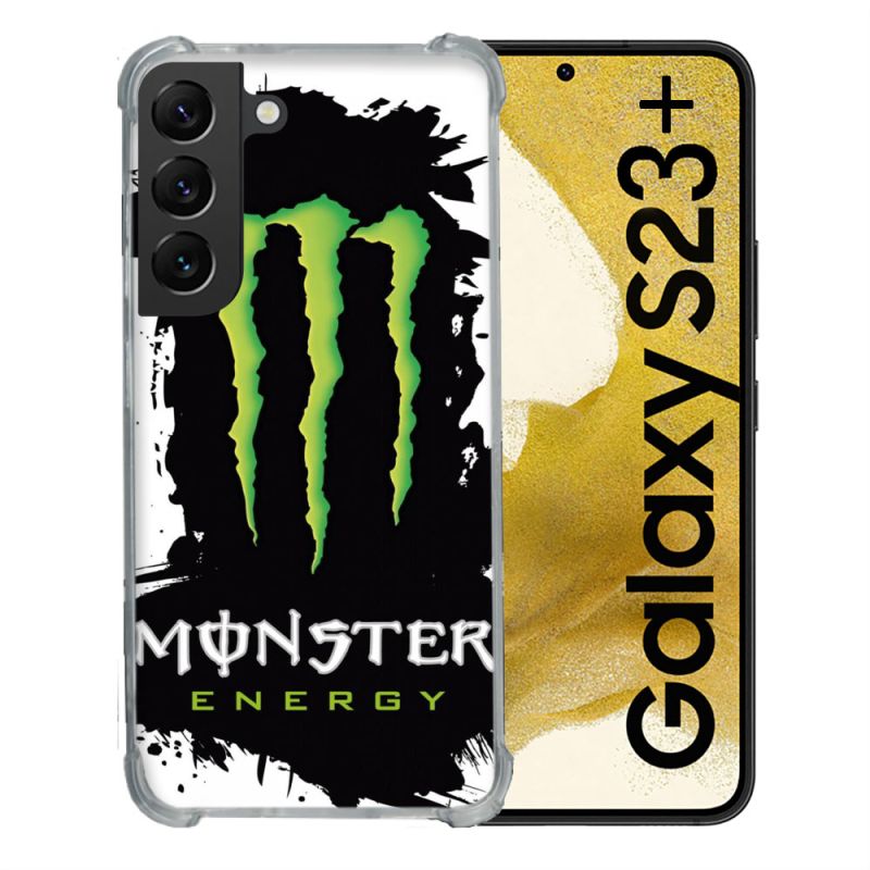 Coque Renforcée En Verre Trempé Pour Samsung Galaxy S23 Plus Monster Energy Tache
