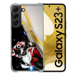 Coque Renforcée En Verre Trempé Pour Samsung Galaxy S23 Plus Moto Course GP R6