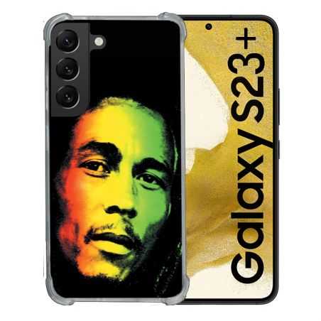 Coque Renforcée En Verre Trempé Pour Samsung Galaxy S23 Plus Musique Bob Marley 2
