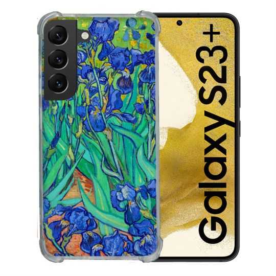Coque Renforcée En Verre Trempé Pour Samsung Galaxy S23 Plus Peinture Iris