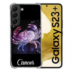 Coque Renforcée En Verre Trempé Pour Samsung Galaxy S23 Plus Signe Zodiaque 2 Cancer