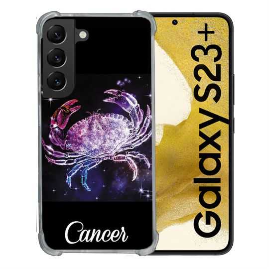 Coque Renforcée En Verre Trempé Pour Samsung Galaxy S23 Plus Signe Zodiaque 2 Cancer