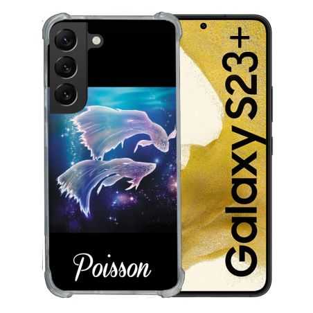 Coque Renforcée En Verre Trempé Pour Samsung Galaxy S23 Plus Signe Zodiaque 2 Poisson