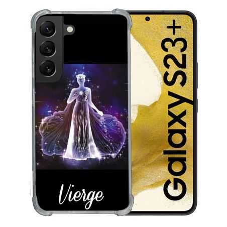 Coque Renforcée En Verre Trempé Pour Samsung Galaxy S23 Plus Signe Zodiaque 2 Vierge