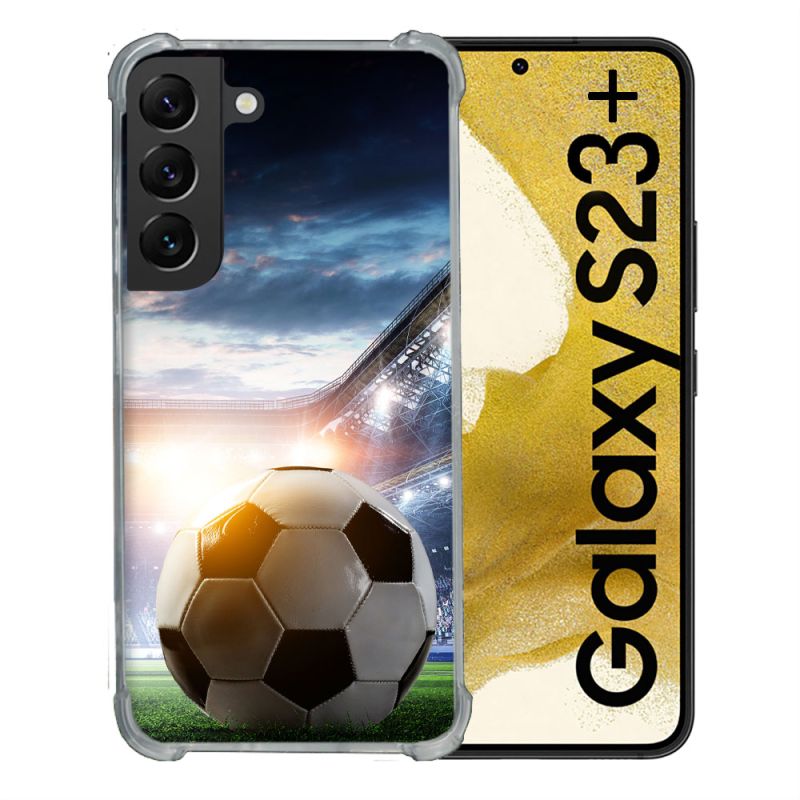 Coque Renforcée En Verre Trempé Pour Samsung Galaxy S23 Plus Sport Football Stade