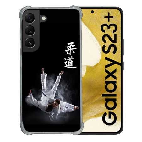 Coque Renforcée En Verre Trempé Pour Samsung Galaxy S23 Plus Sport Judo Noir