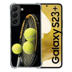 Coque Renforcée En Verre Trempé Pour Samsung Galaxy S23 Plus Sport Tennis Balls