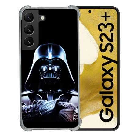 Coque Renforcée En Verre Trempé Pour Samsung Galaxy S23 Plus Star Wars - Dark Vador Noir