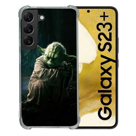 Coque Renforcée En Verre Trempé Pour Samsung Galaxy S23 Plus Star Wars - Yoda sombre