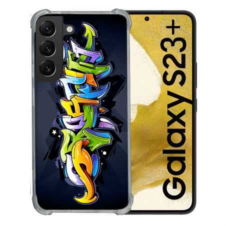 Coque Renforcée En Verre Trempé Pour Samsung Galaxy S23 Plus Street Art Graffiti