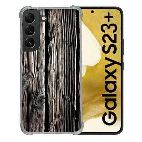 Coque Renforcée En Verre Trempé Pour Samsung Galaxy S23 Plus Texture Bois