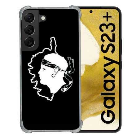 Coque Renforcée En Verre Trempé Pour Samsung Galaxy S23 Plus Voyage Corse Noir
