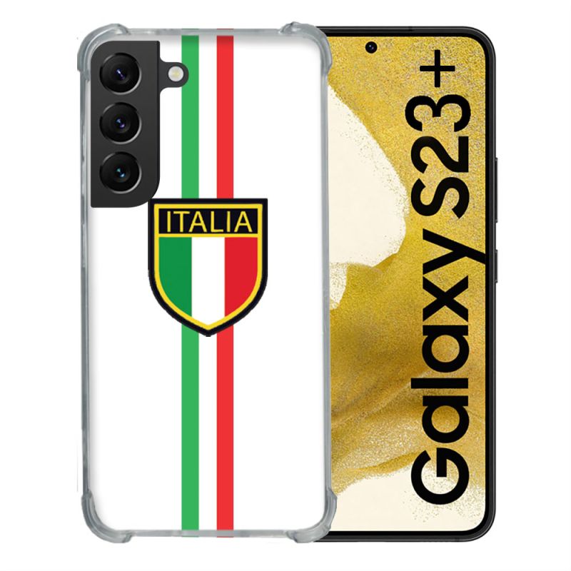 Coque Renforcée En Verre Trempé Pour Samsung Galaxy S23 Plus Voyage Italie 3 Blanc
