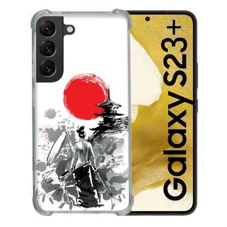 Coque Renforcée En Verre Trempé Pour Samsung Galaxy S23 Plus Voyage Japon Femme
