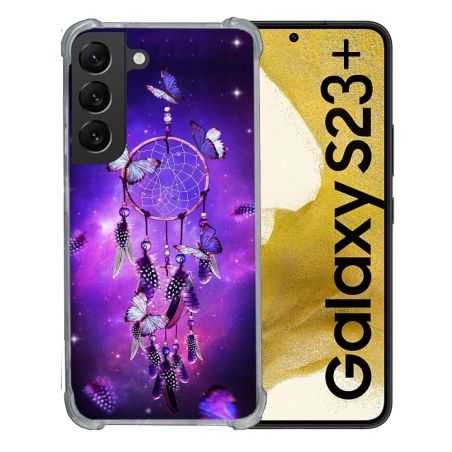 Coque Renforcée En Verre Trempé Pour Samsung Galaxy S23 Plus Zen Attrape Reve Papillon