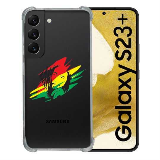 Coque Renforcée En Verre Trempé Transparente Pour Samsung Galaxy S23 Plus Bob Marley Graf