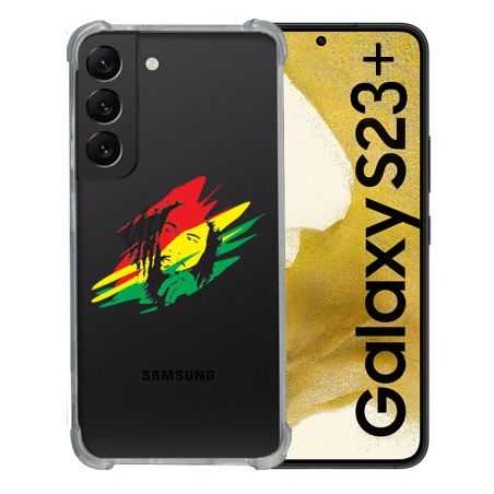 Coque Renforcée En Verre Trempé Transparente Pour Samsung Galaxy S23 Plus Bob Marley Graf