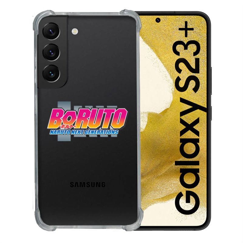 Coque Renforcée En Verre Trempé Transparente Pour Samsung Galaxy S23 Plus Boruto Logo