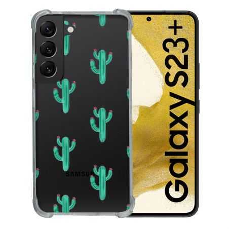 Coque Renforcée En Verre Trempé Transparente Pour Samsung Galaxy S23 Plus Cactus