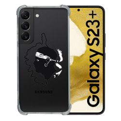 Coque Renforcée En Verre Trempé Transparente Pour Samsung Galaxy S23 Plus Corse