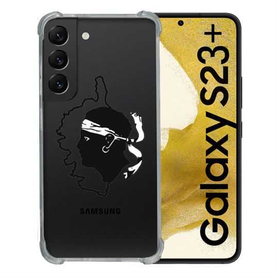 Coque Renforcée En Verre Trempé Transparente Pour Samsung Galaxy S23 Plus Corse