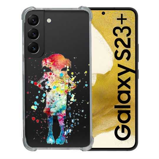 Coque Renforcée En Verre Trempé Transparente Pour Samsung Galaxy S23 Plus Dobby Colore