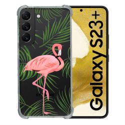 Coque Renforcée En Verre Trempé Transparente Pour Samsung Galaxy S23 Plus Famant Rose