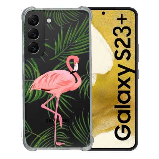 Coque Renforcée En Verre Trempé Transparente Pour Samsung Galaxy S23 Plus Famant Rose