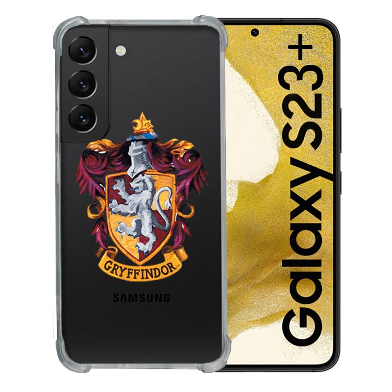 Coque Renforcée En Verre Trempé Transparente Pour Samsung Galaxy S23 Plus Harry Potter Griffindor