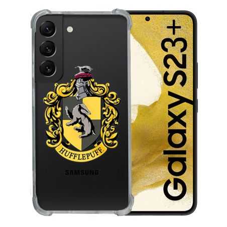 Coque Renforcée En Verre Trempé Transparente Pour Samsung Galaxy S23 Plus Harry Potter Hufflepuff