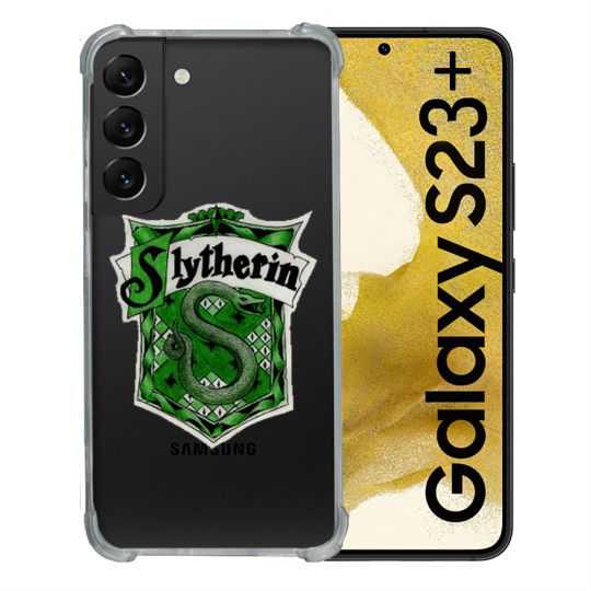 Coque Renforcée En Verre Trempé Transparente Pour Samsung Galaxy S23 Plus Harry Potter Slytherin