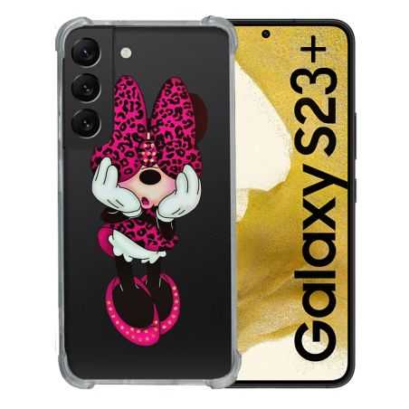 Coque Renforcée En Verre Trempé Transparente Pour Samsung Galaxy S23 Plus Minnie