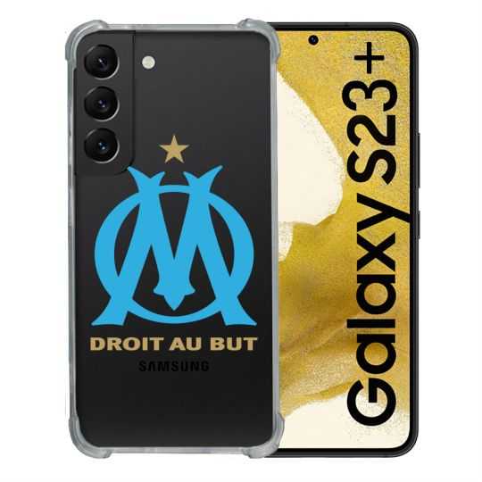 Coque Renforcée En Verre Trempé Transparente Pour Samsung Galaxy S23 Plus Olympique Marseille OM