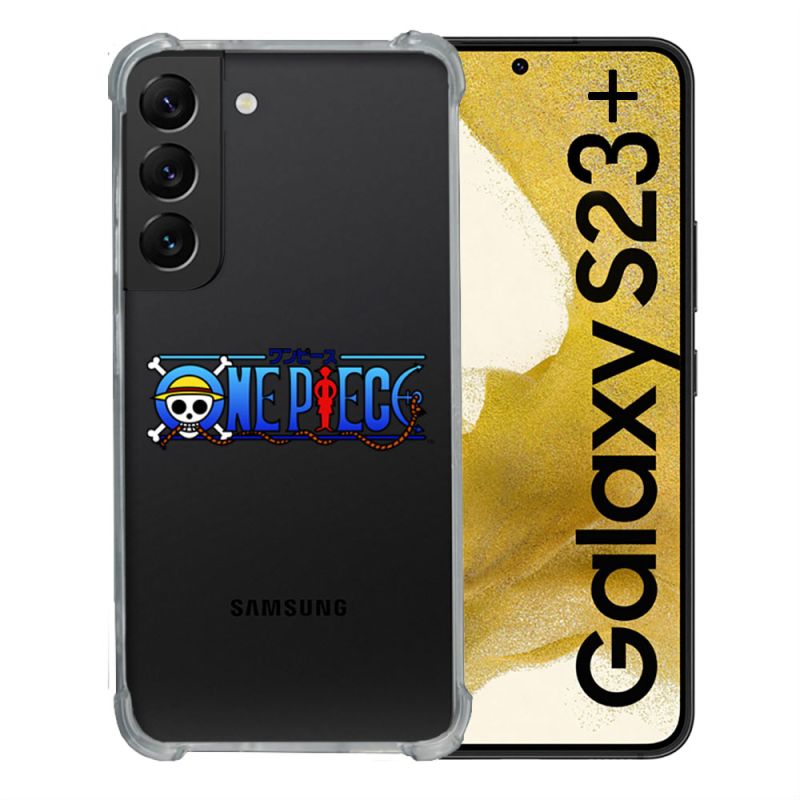 Coque Renforcée En Verre Trempé Transparente Pour Samsung Galaxy S23 Plus One Piece Logo