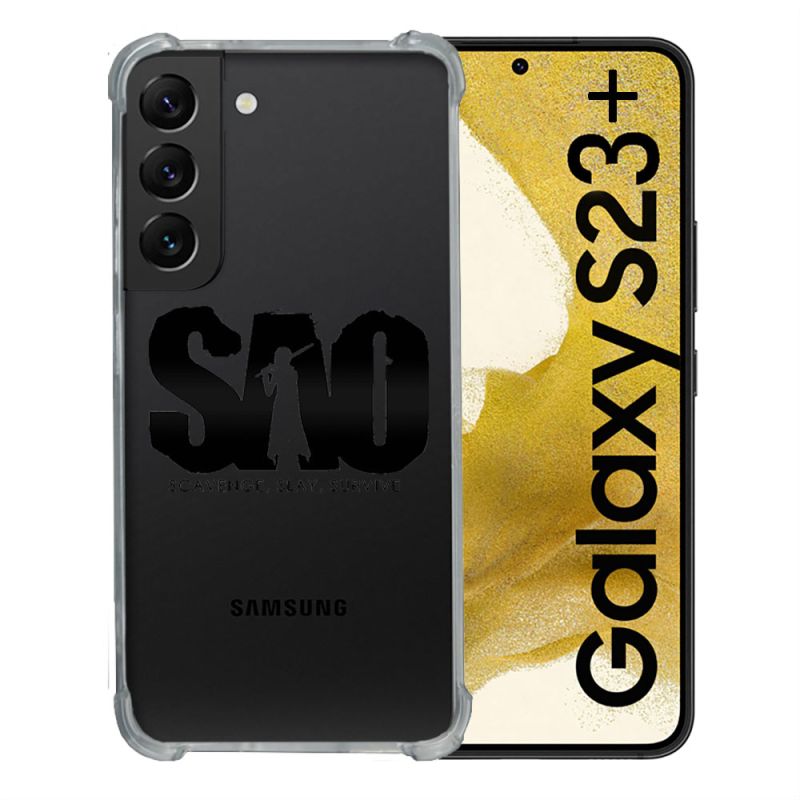 Coque Renforcée En Verre Trempé Transparente Pour Samsung Galaxy S23 Plus SAO