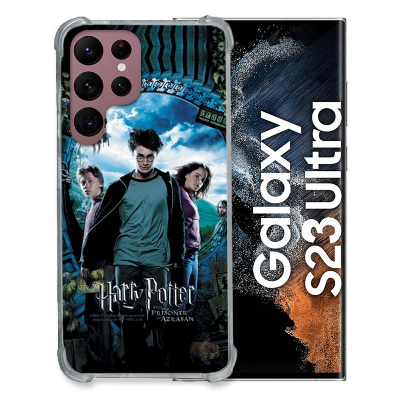 Coque Renfocée en Verre Trempé Pour Samsung Galaxy S23 Ultra Harry Potter Azkaban