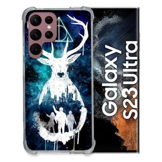 Coque Renfocée en Verre Trempé Pour Samsung Galaxy S23 Ultra Harry Potter Patronome